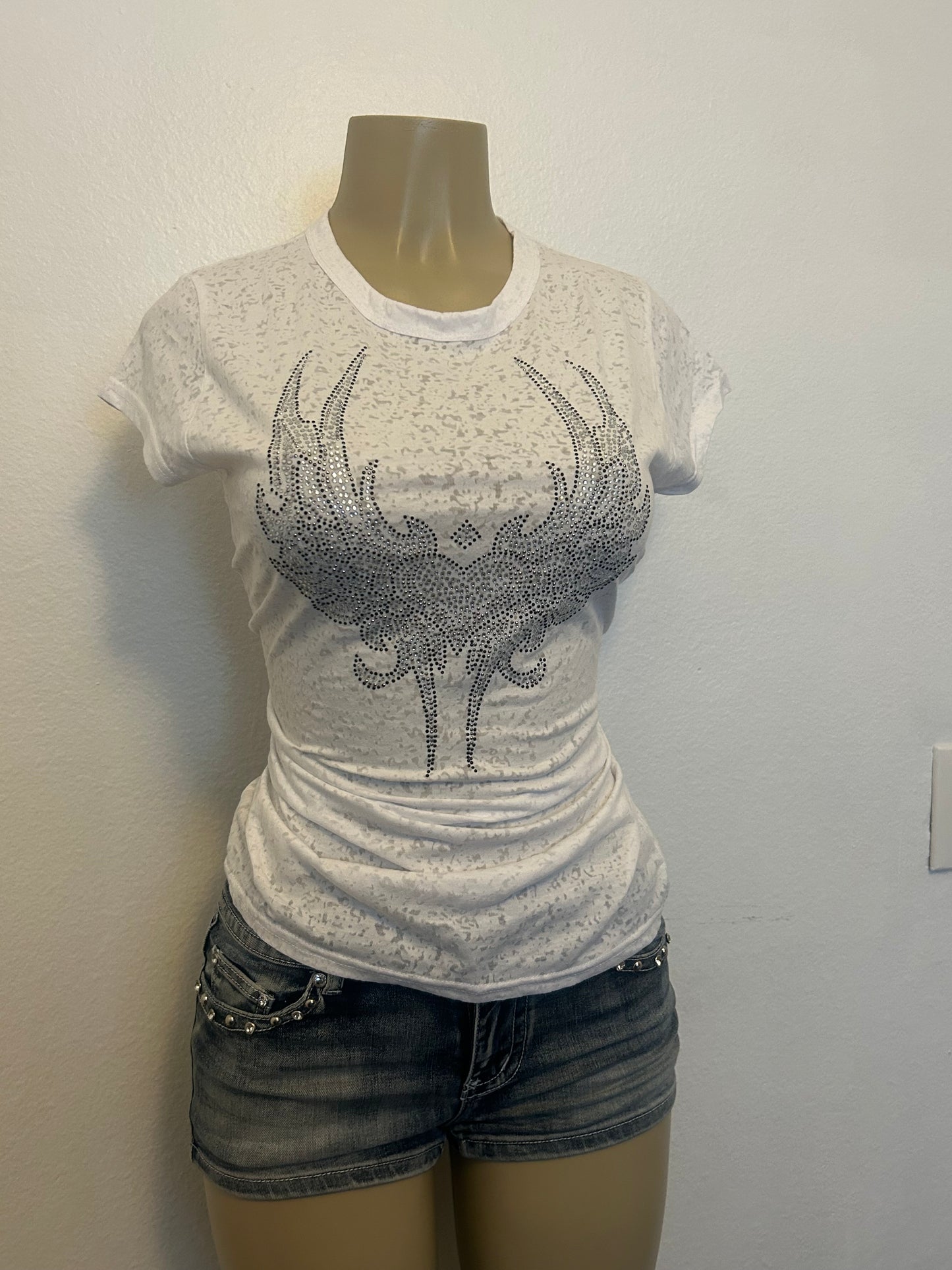 Heart rhinestone shirt