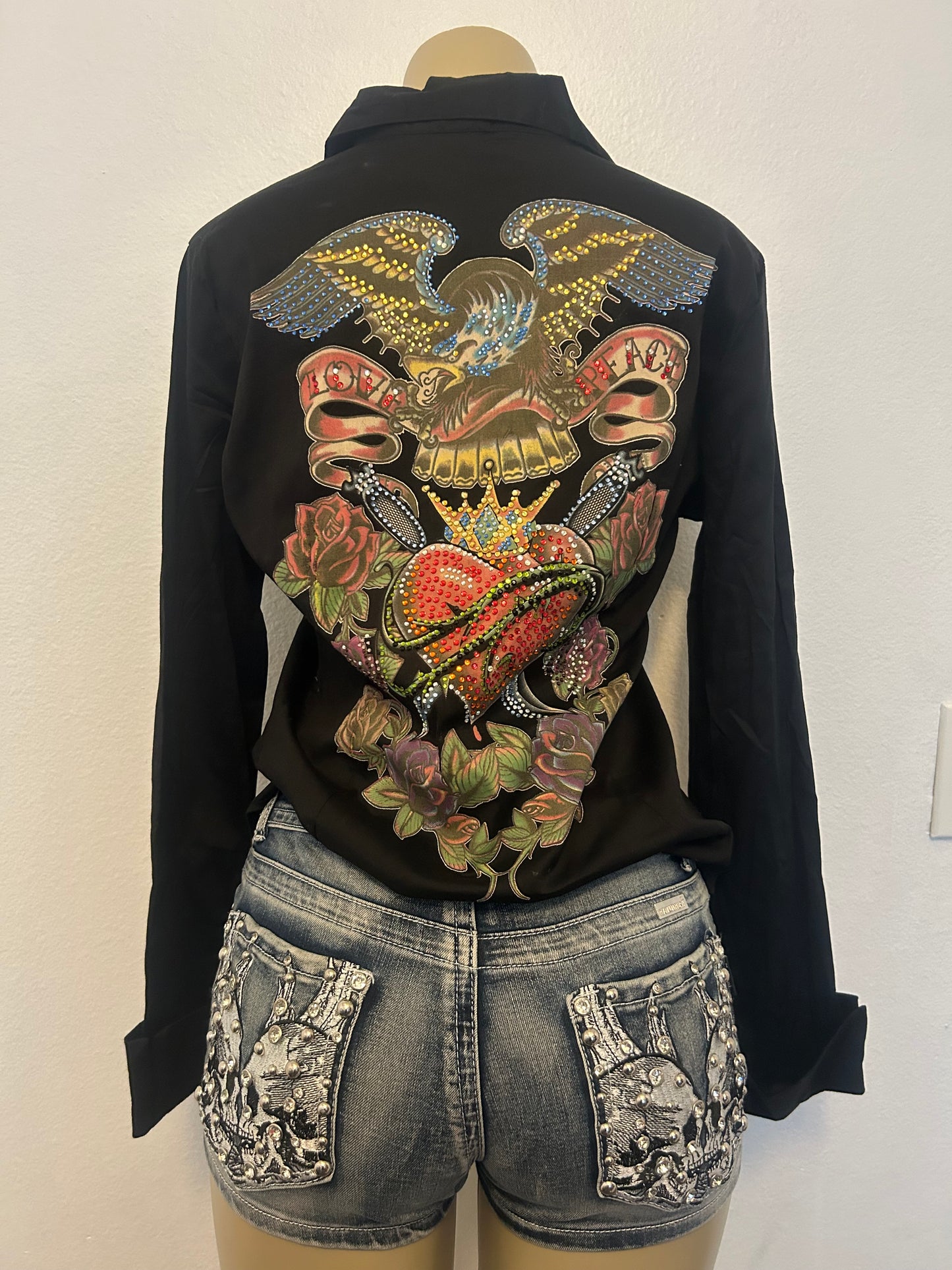 Rhinestone Button up