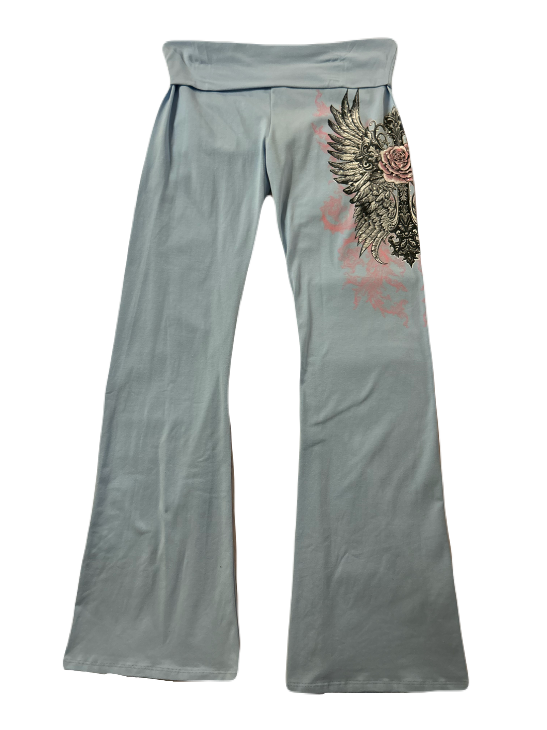 Plus size Aquamarine foldover leggings