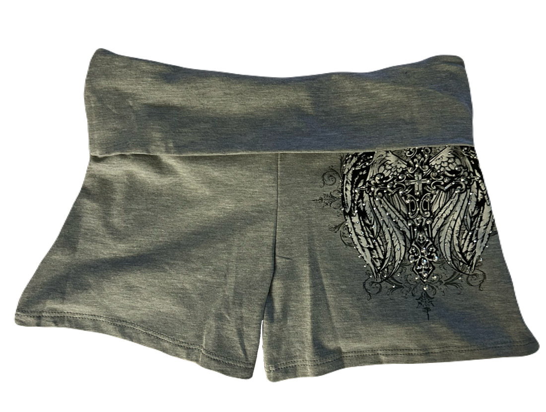 Angel wings Foldover mini shorts