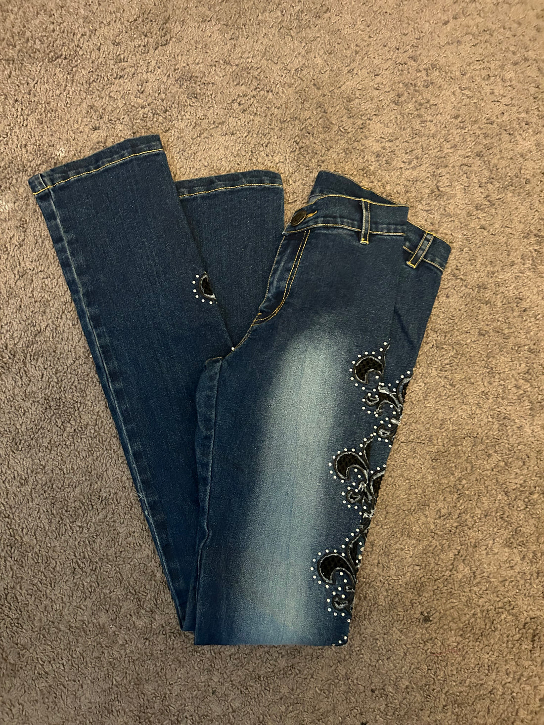 Fleur de lis jeans