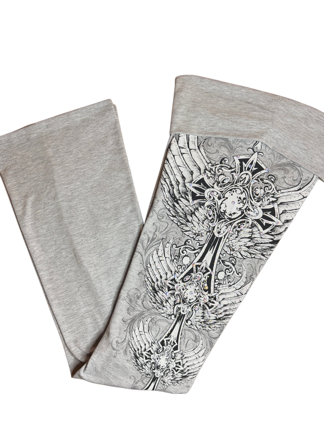 Crystelle foldover flared leggings
