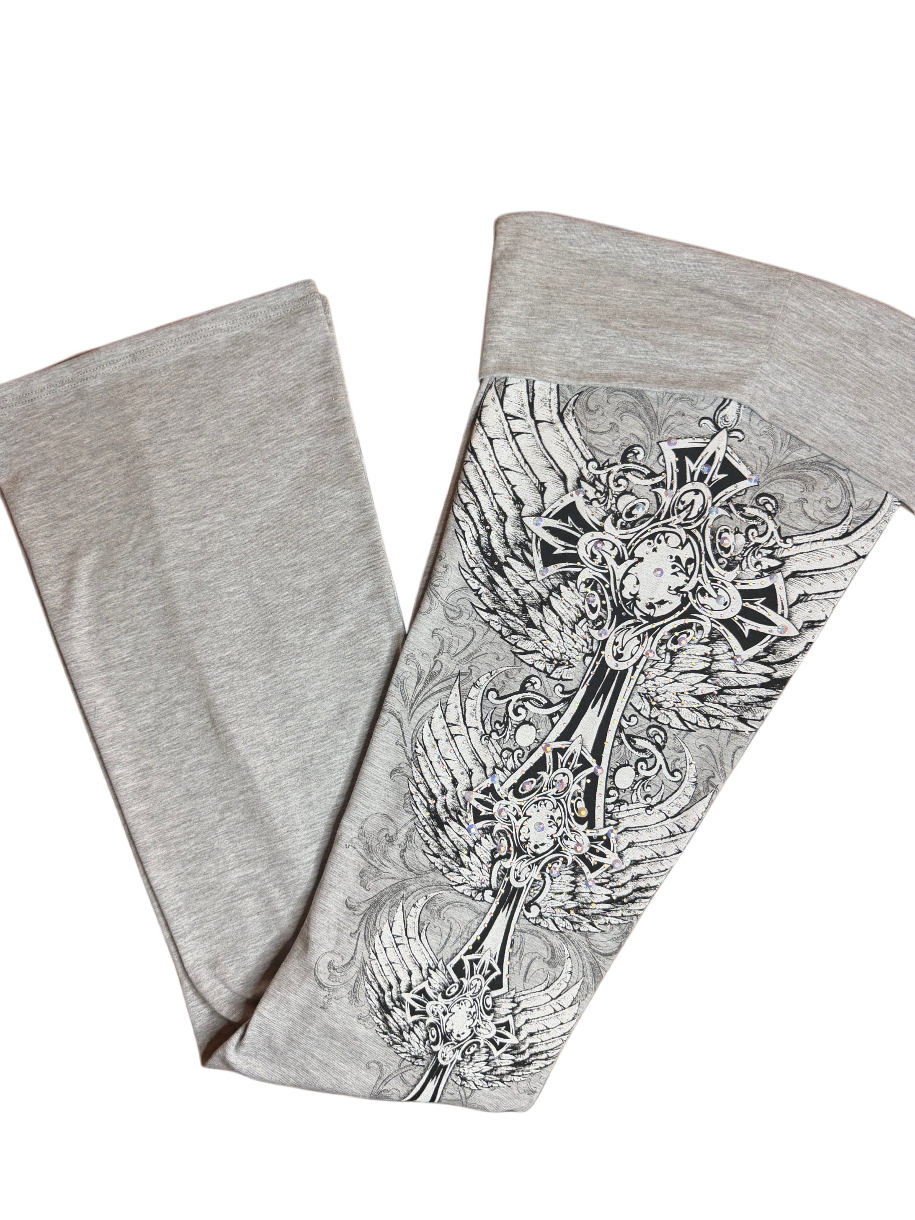 Crystelle foldover flared leggings