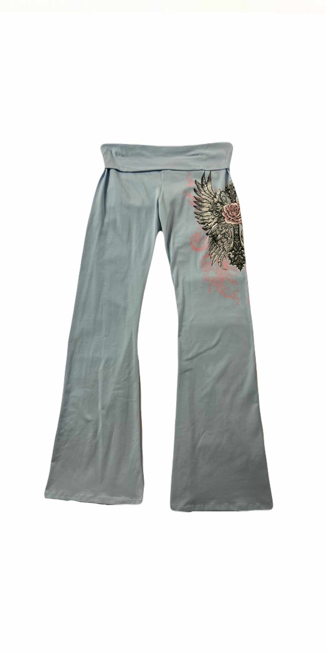 Plus size Aquamarine foldover leggings