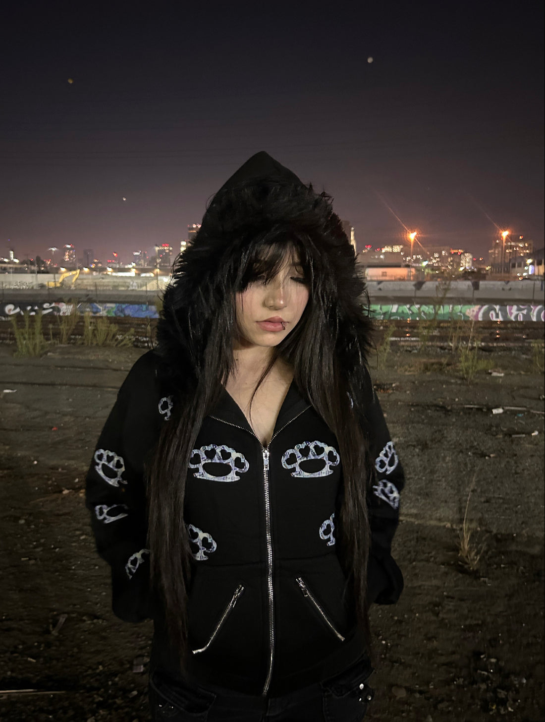 Crave Me Furry Hood Zip Up