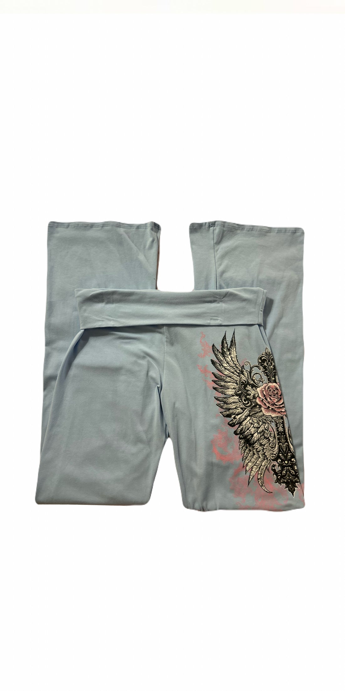 Plus size Aquamarine foldover leggings