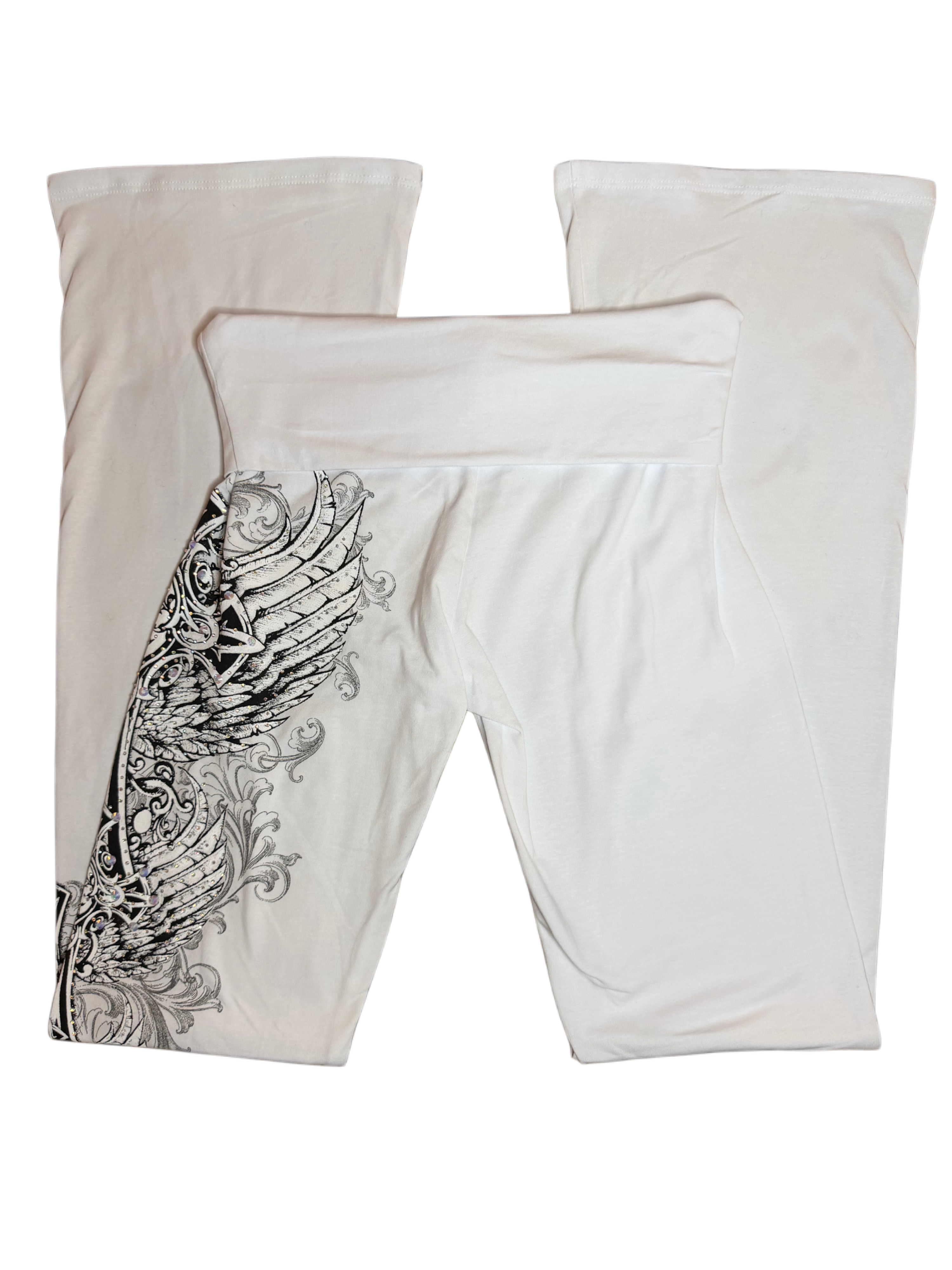 Crystelle foldover flared leggings