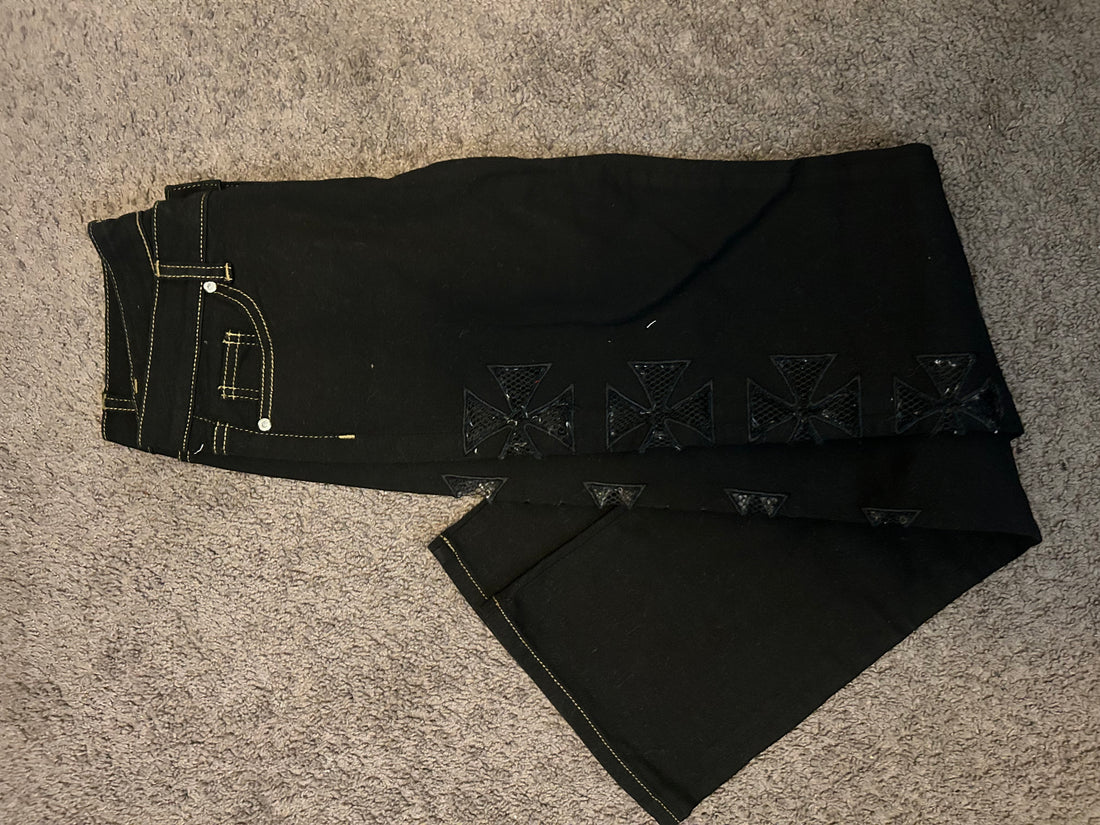 Black cross jeans