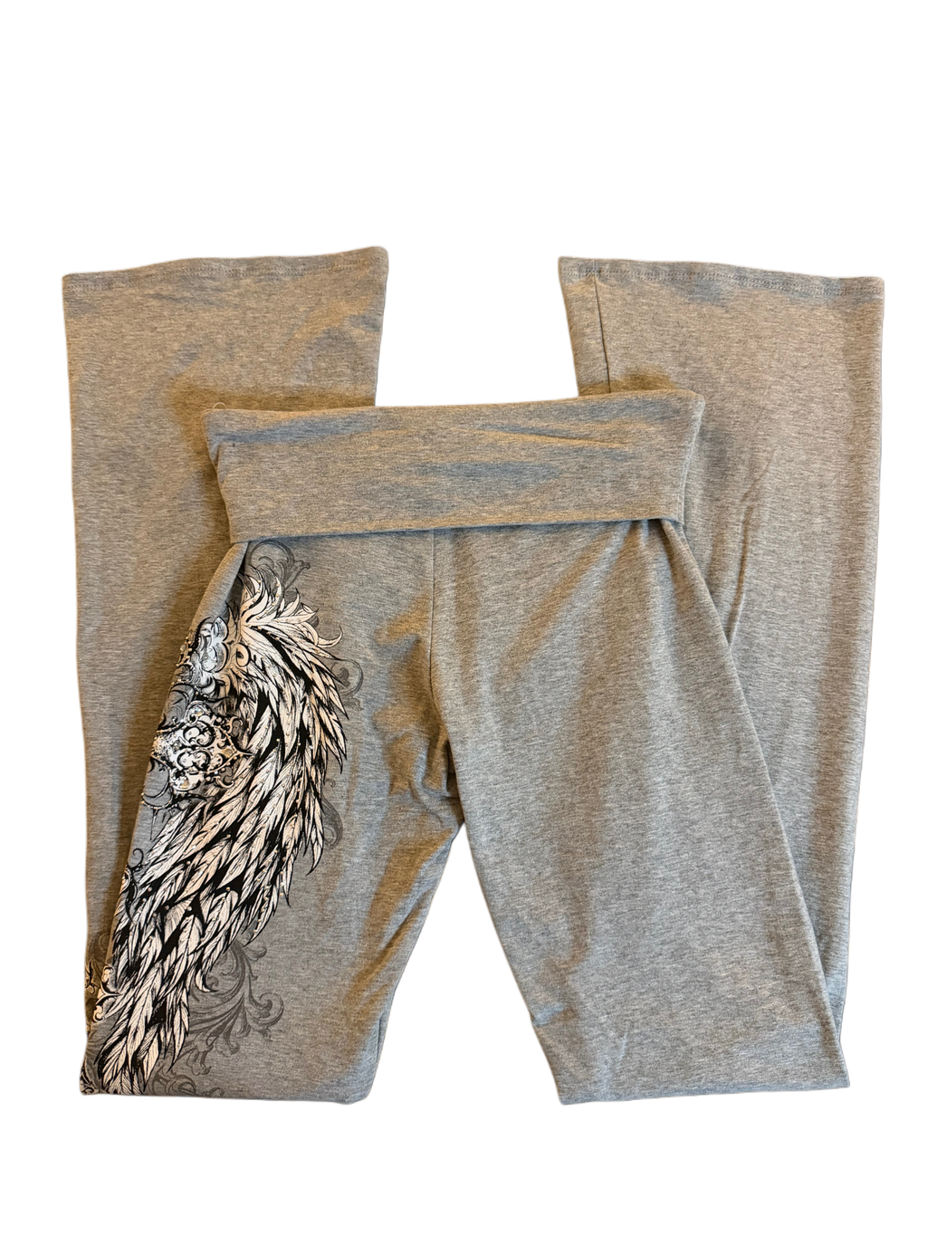 Fallen angel foldover flared leggings