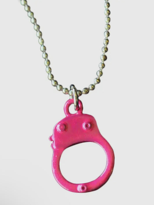 Pink Handcuff Necklace