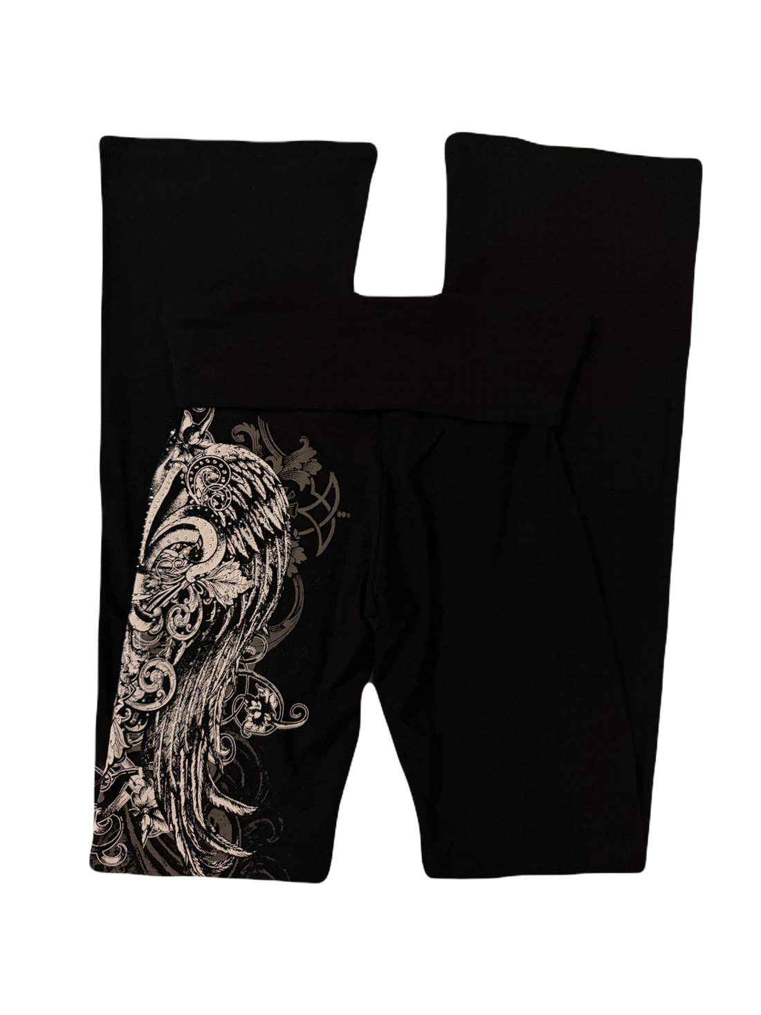 Fleur de Lis Wings Foldover Leggings
