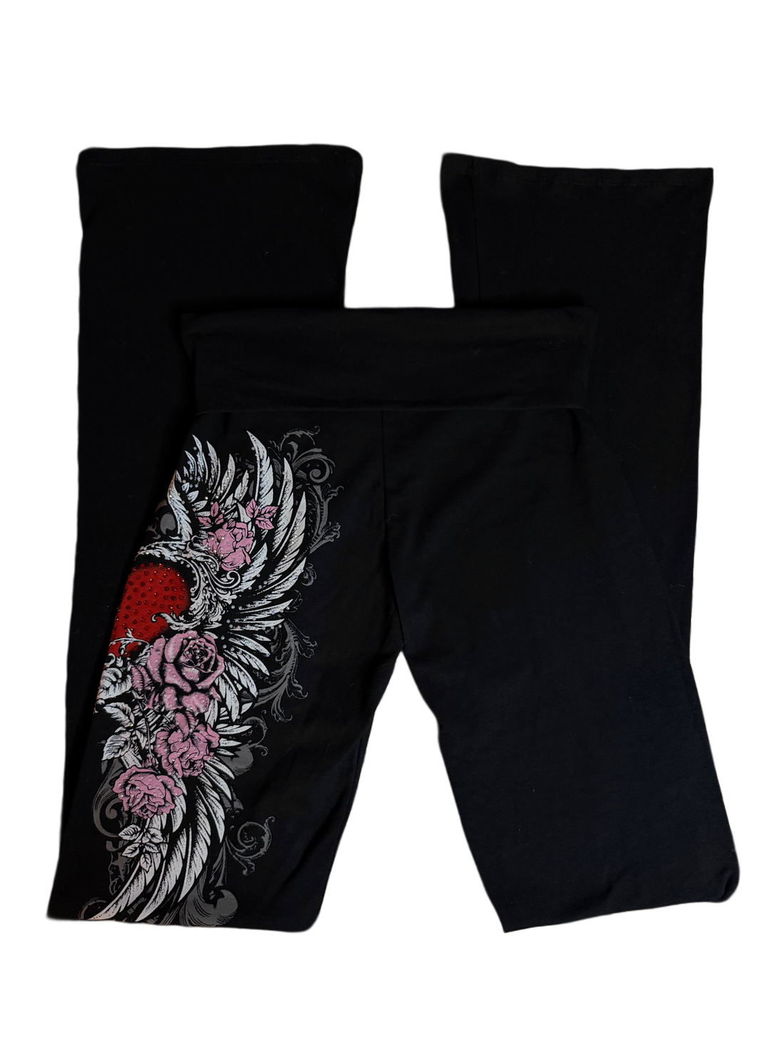 Deadly love foldover flared leggings