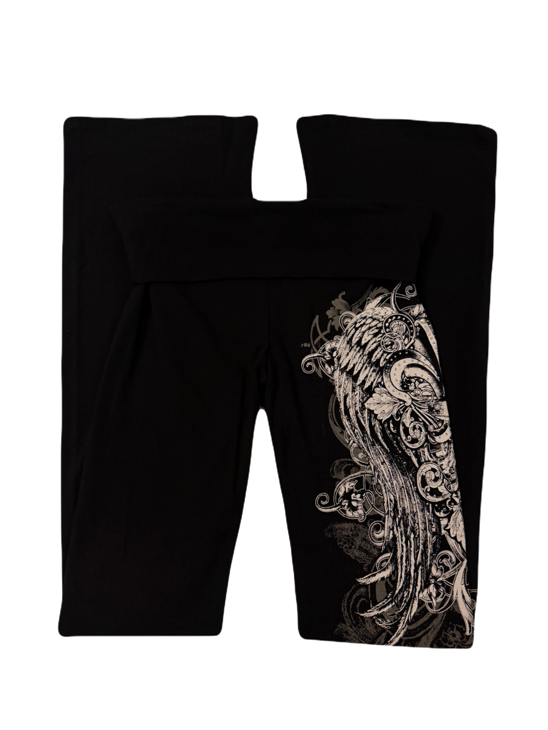 Fleur de Lis Wings Foldover Leggings
