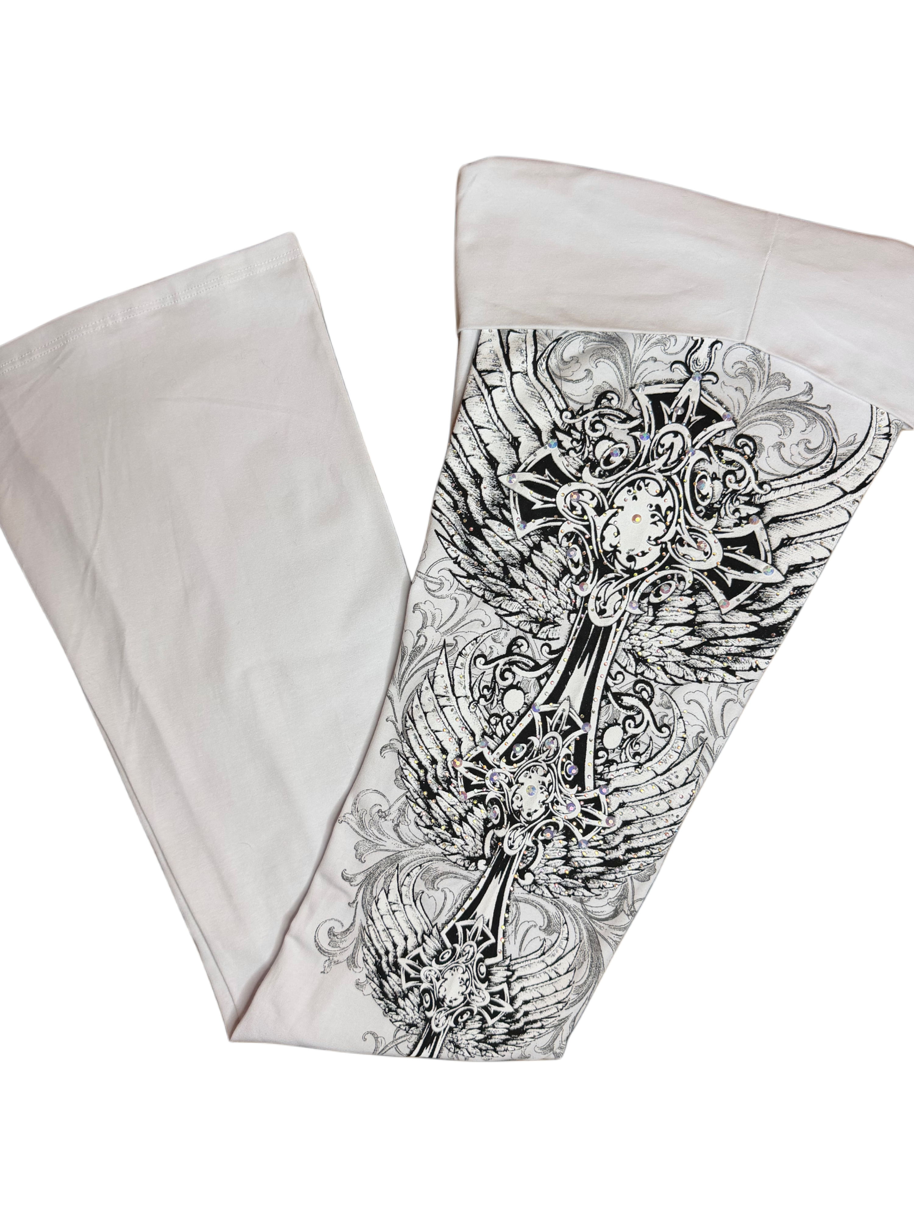 Crystelle foldover flared leggings