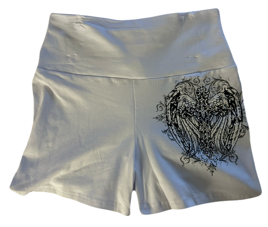 Angel wings Foldover mini shorts