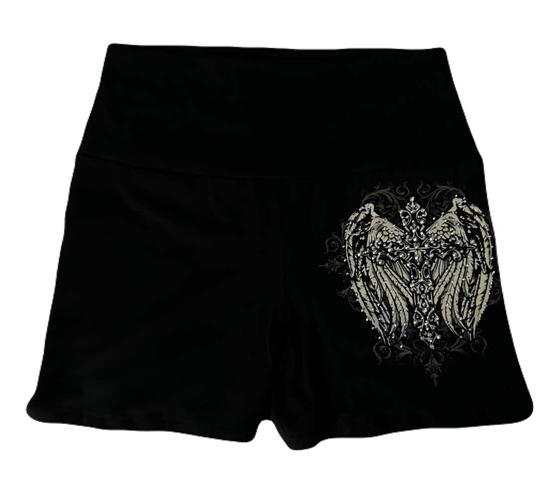 Angel wings Foldover mini shorts