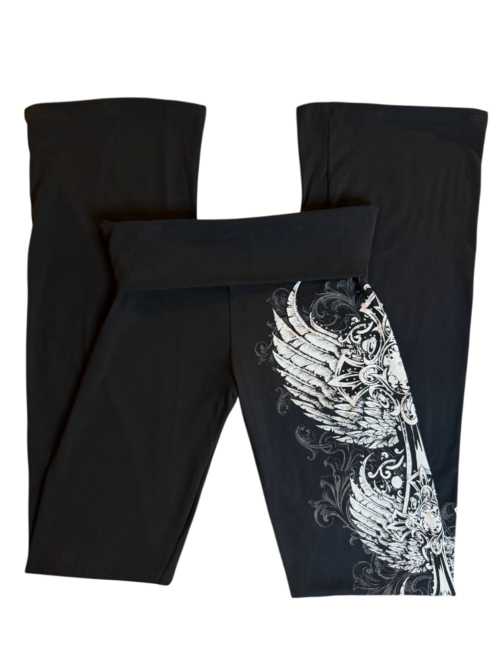 Crystelle foldover flared leggings