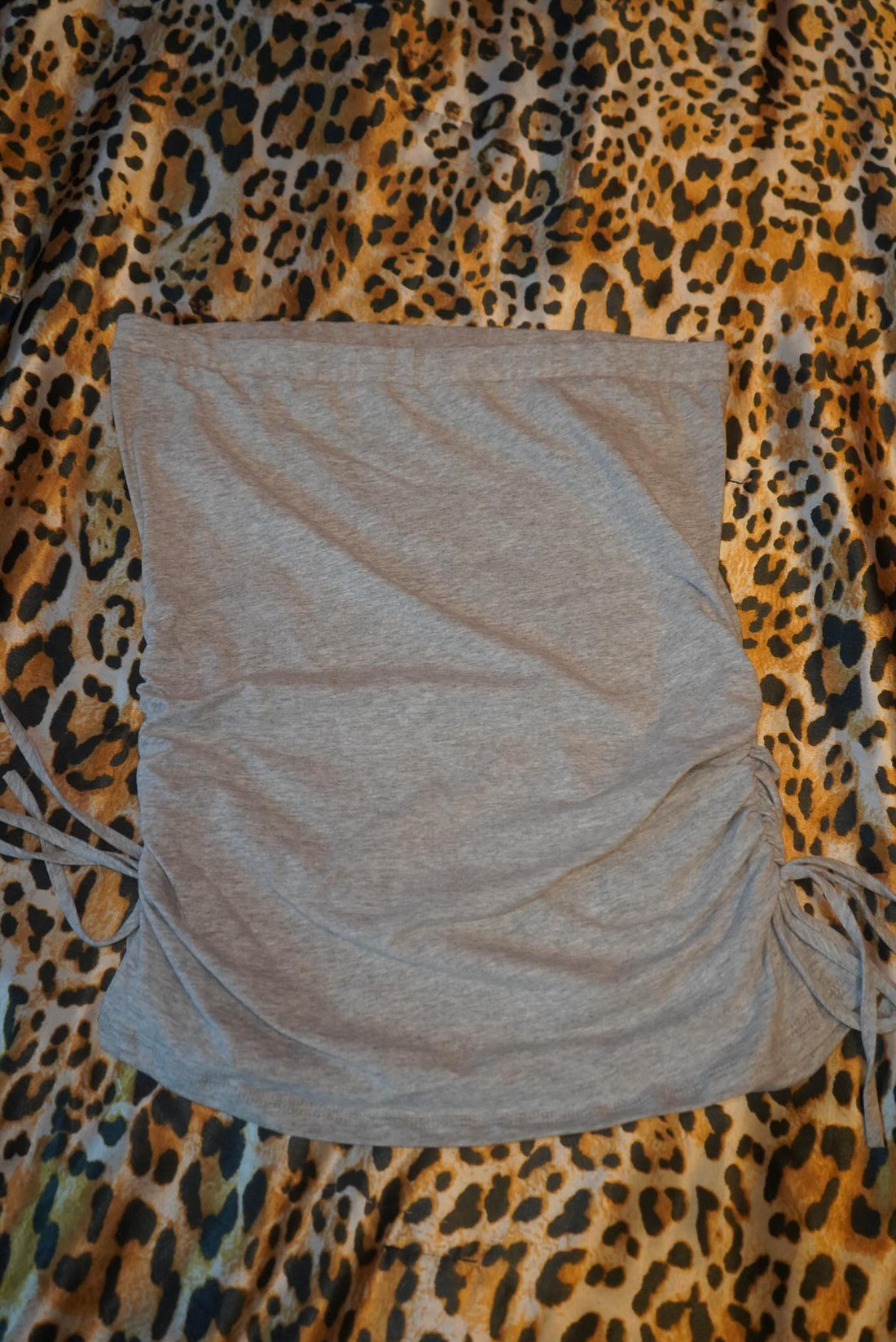 Plus size grey cross tube top