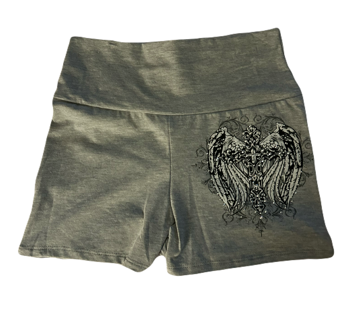 Angel wings Foldover mini shorts
