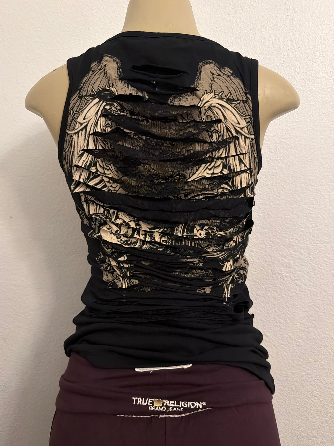 Rhinestone wings top