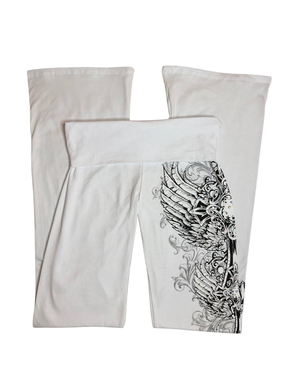 Crystelle foldover flared leggings