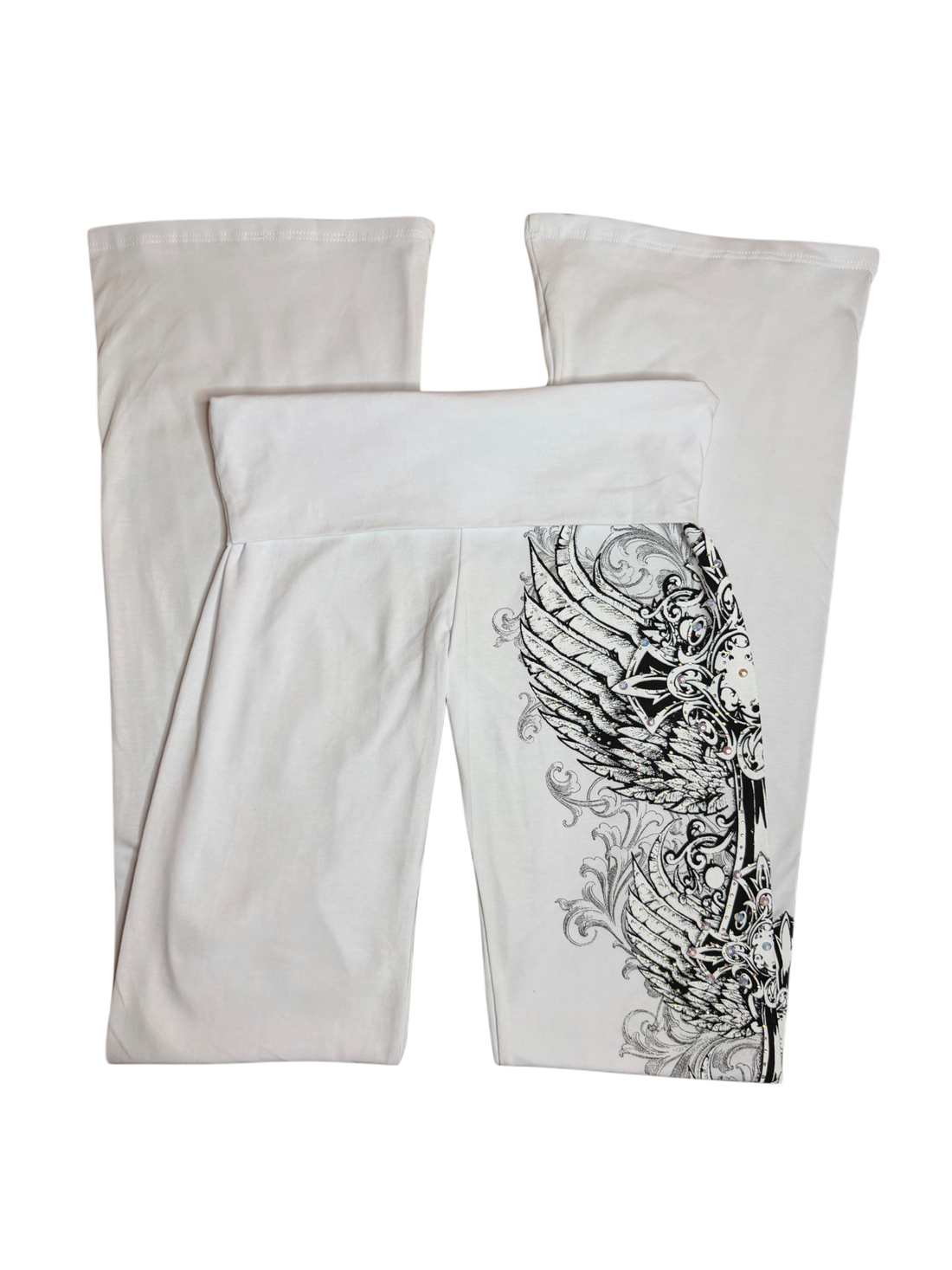 Crystelle foldover flared leggings