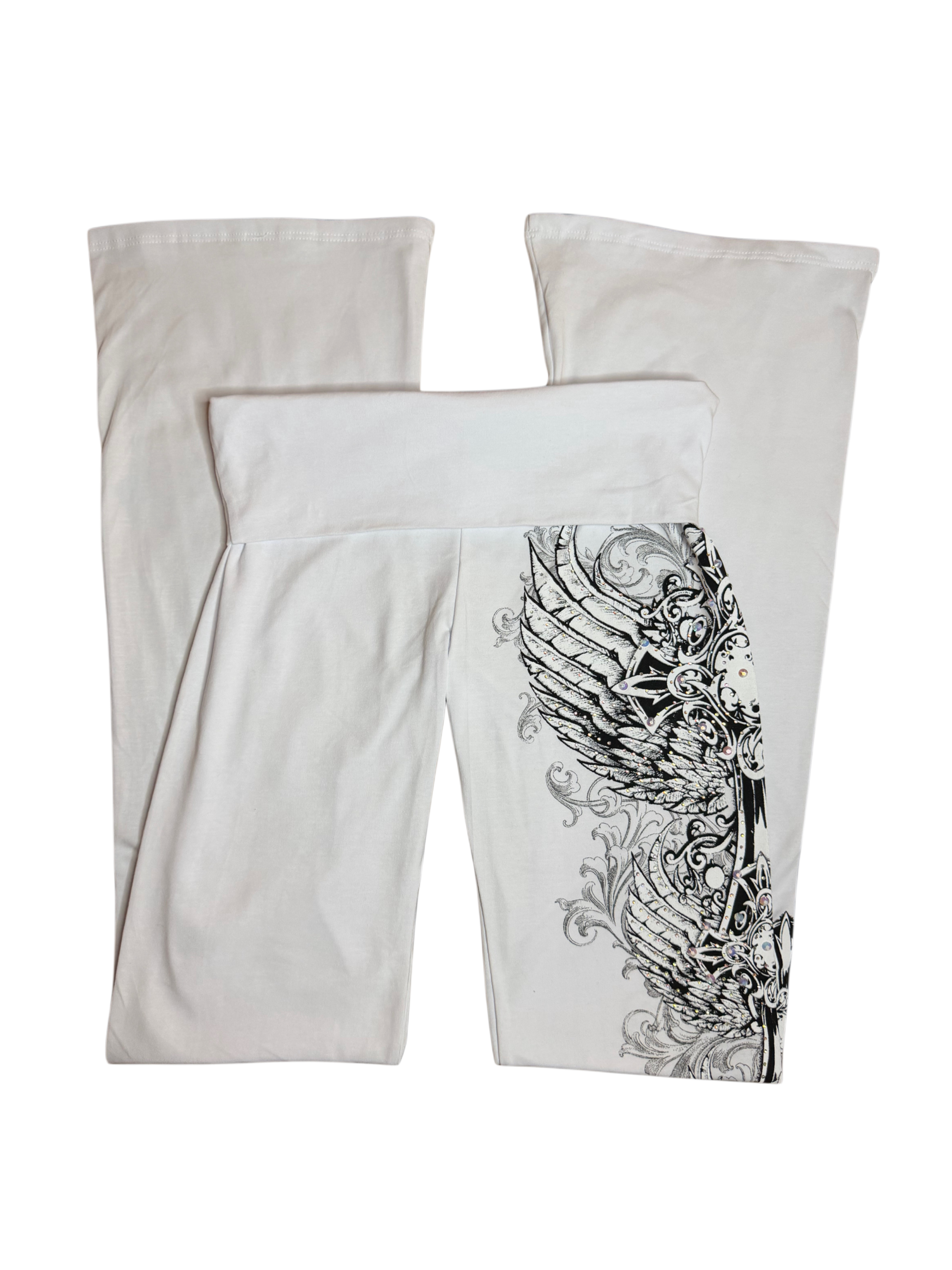 Crystelle foldover flared leggings