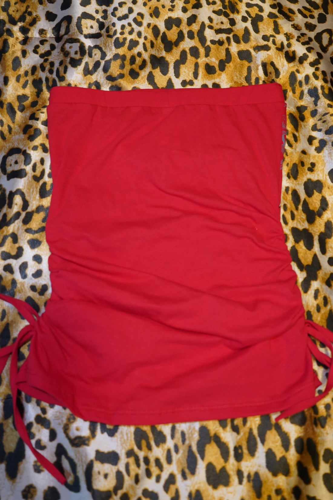 Cherry Red Cross Tube Top