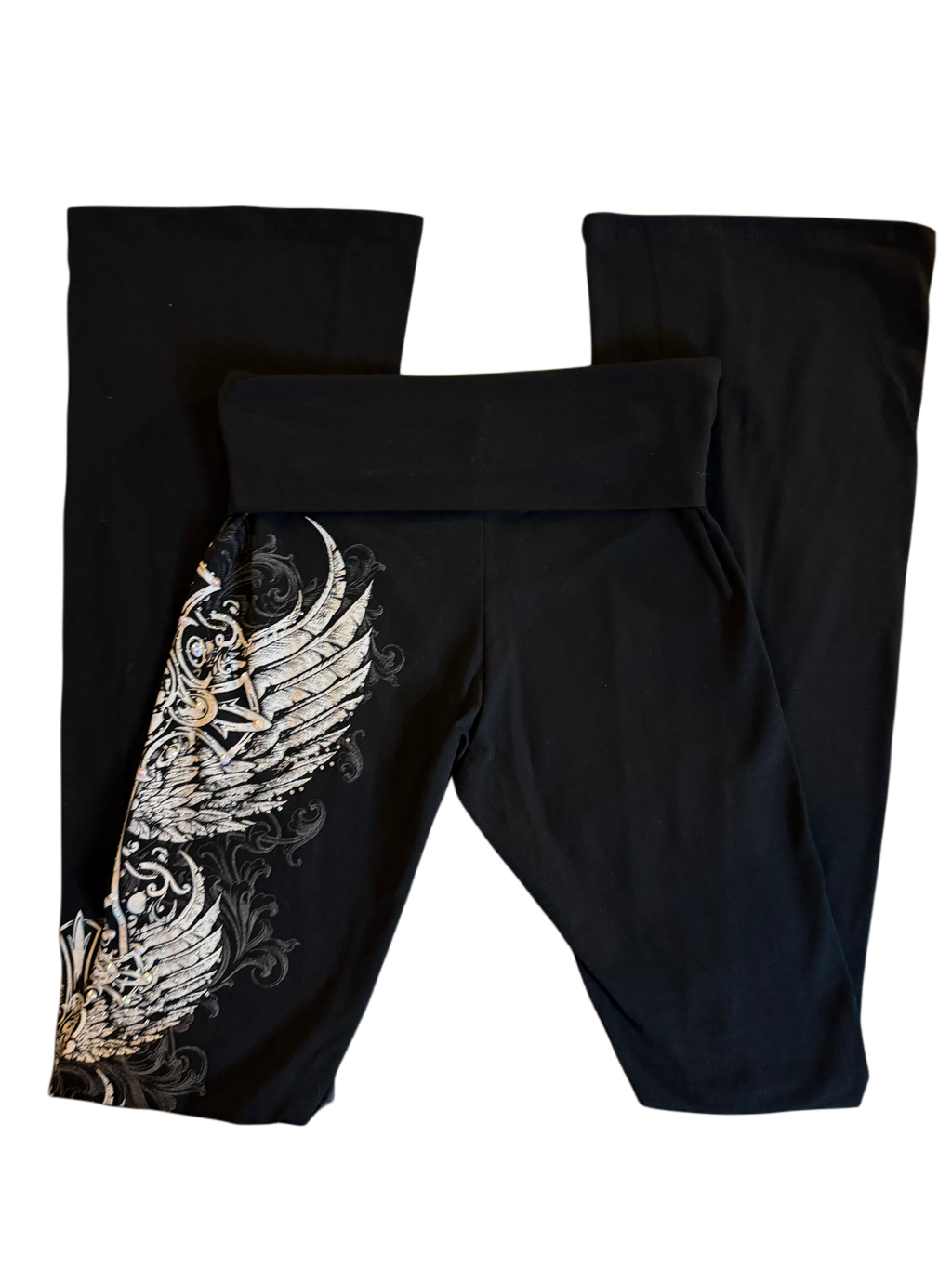 Crystelle foldover flared leggings