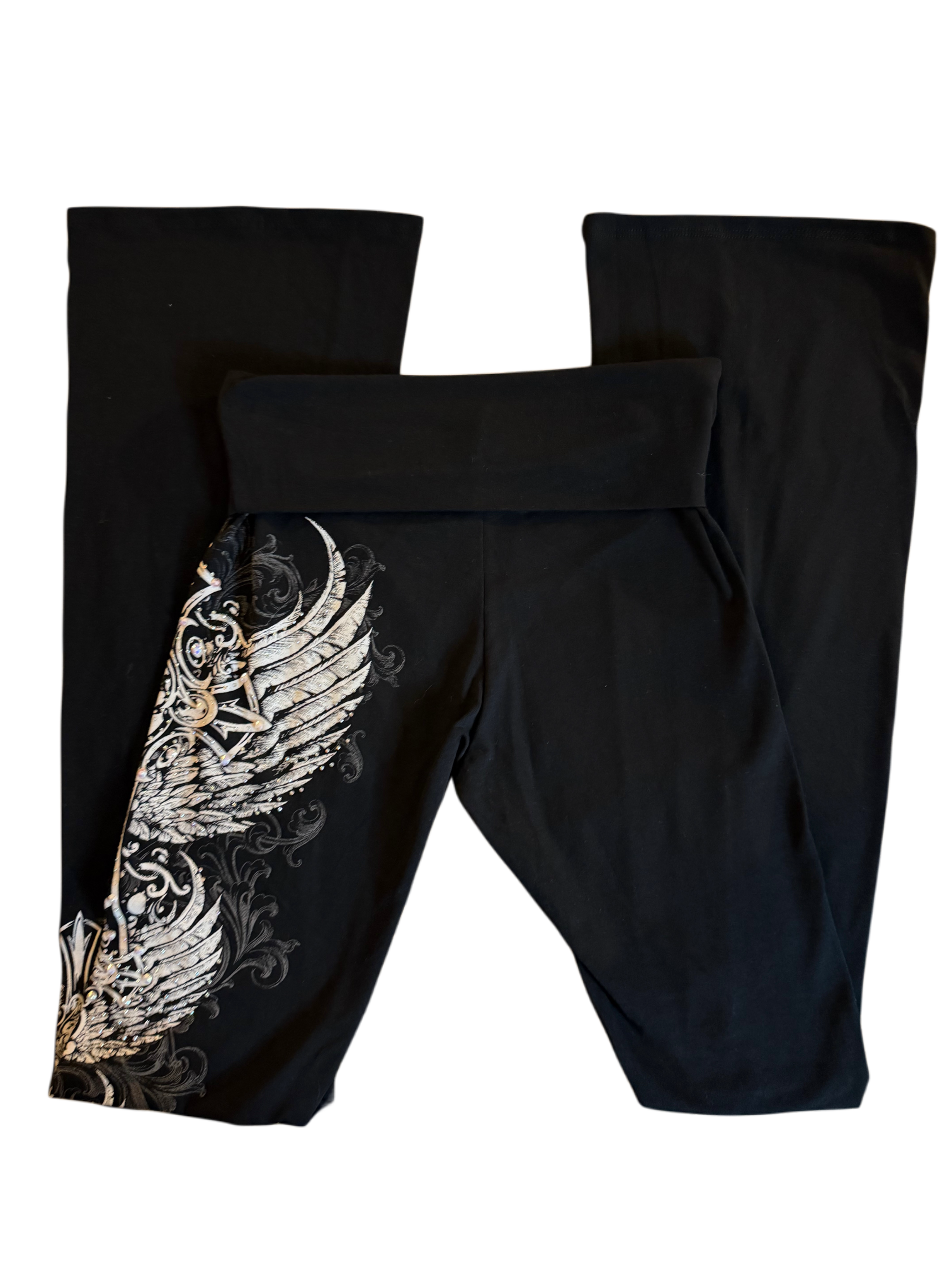Crystelle foldover flared leggings